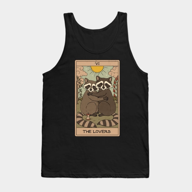 The Lovers - Raccoons Tarot Tank Top by thiagocorrea